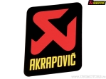 Décalcomanie de remplacement - couleur de base: noir / rouge / jaune - dimensions: 70 x 75 mm - Akrapovič