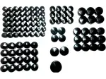 Deluxe Engine Bolt Cover Kit - Black, Chrome - 24040983