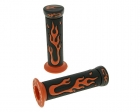 Ensemble de Poignées de Guidon Flame (noir / orange) - TNT