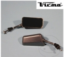 Espelho retangular universal direito de cor carbono Vicma F1 M6 mm - JM
