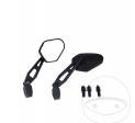 Espelho universal preto conjunto M10 mm com fixação no guidão - JM