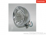 Farol H4 com carcaça de metal cromado e suporte inferior, diâmetro externo D: 6 1/2 polegadas - SHIN YO