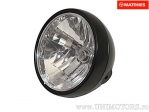 Farol H4 com carcaça de metal preto acetinado, fixação lateral, diâmetro externo D: 6 1/2 polegadas - SHIN YO