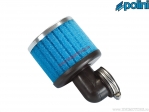 Filtru aer (125mm / 38mm, unghi 90°) - albastru - Polini