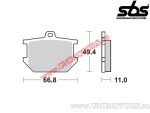 Front brake pads - SBS 507HF (ceramic) - (SBS)