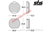 Front brake pads - SBS 510HF (ceramic) - (SBS)