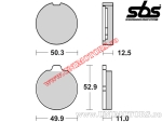 Front brake pads - SBS 511HF (ceramic) - (SBS)