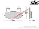 Front brake pads - SBS 561HF (ceramic) - (SBS)