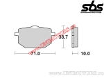 Front brake pads - SBS 596HS (metallic / sintered) - (SBS)