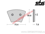 Front brake pads - SBS 679HF (ceramic) - (SBS)