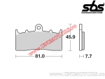 Front brake pads - SBS 743HF (ceramic) - (SBS)