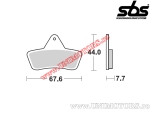 Front brake pads - SBS 758ATS (metal / sintered) - (SBS)