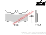 Front brake pads - SBS 795HF (ceramic) - (SBS)