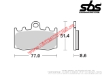 Front brake pads - SBS 796HF (ceramic) - (SBS)