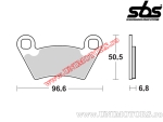 Front brake pads - SBS 800ATS (metallic / sintered) - (SBS)