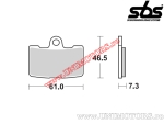 Front brake pads - SBS 856HS (metallic / sintered) - (SBS)