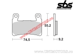 Front brake pads - SBS 860HS (metal / sintered) - (SBS)