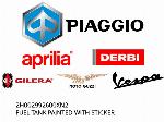 FUEL TANK PAINTED WITH STICKER - 2H002992600XN2 - Piaggio