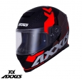 Full-face helmet Axxis model Eagle SV Diagon D1 glossy red (integrated sun visor)