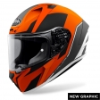 Full-Face Helmet Valor Wings Orange Matte: Size - M