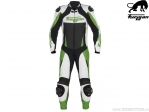 Furygan Leather Apex White-Black-Green Motorcycle One-Piece Suit - Furygan