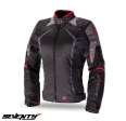 Geaca (jacheta) motociclete femei Racing Seventy vara/iarna model SD-JR49 culoare: negru/rosu - Negru/rosu, M
