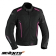Geaca (jacheta) motociclete femei Touring vara Seventy model SD-JT36 culoare: negru/roz - Negru/roz, L