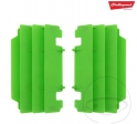 Green Polisport Radiator Guards Set - Kawasaki KX 250 R 2T ('05-'07) - JM