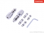Handlebar end caps aluminum chrome interior 12-17mm - JM