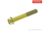 Hexagonal Cap Screw Pro Bolt M10 x 1.25 x 57 mm Gold Titanium - JM