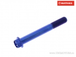 Hexagonal Cap Screw Pro Bolt M10 x 1.25 x 80 mm Titanium Racing Blue - JM