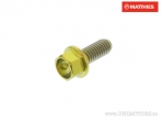 Hexagonal Cap Screw Pro Bolt M4 x 0.70 x 10 mm Titanium Gold - JM