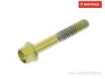 Hexagonal Cap Screw Pro Bolt M4 x 0.70 x 25 mm Titanium Gold - JM