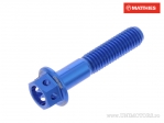 Hexagonal Cap Screw Pro Bolt M5 x 0.80 x 25 mm Aluminum Racing Blue - JM