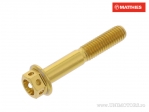 Hexagonal Cap Screw Pro Bolt M5 x 0.80 x 30 mm Aluminum Racing Gold - JM