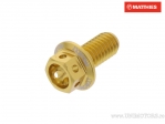 Hexagonal Cap Screw Pro Bolt M6 x 1.00 x 12 mm Aluminum Racing Gold - JM