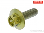 Hexagonal Cap Screw Pro Bolt M6 x 1.00 x 18 mm Titanium Racing Gold - JM