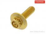 Hexagonal Cap Screw Pro Bolt M6 x 1.00 x 20 mm Aluminum Racing Gold - JM
