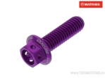 Hexagonal Cap Screw Pro Bolt M6 x 1.00 x 20 mm Aluminum Racing Violet - JM