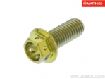 Hexagonal Cap Screw Pro Bolt M8 x 1.25 x 20 mm Titanium Racing Gold - JM