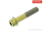Hexagonal Dual Pro Bolt Screw M10 x 1.25 x 45 mm Titanium Racing Gold - JM