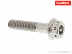 Hexagonal Dual Pro Bolt Screw M6 x 1.00 x 28 mm Titanium Racing Silver - JM