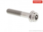 Hexagonal Dual Pro Bolt Screw M6 x 1.00 x 30 mm Titanium Racing Silver - JM