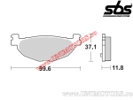 Hintere Bremsbeläge - SBS 185MS (metallisch / gesintert) - (SBS)