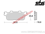Hintere Bremsbeläge - SBS 195MS (Metall / gesintert) - (SBS)