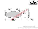Hintere Bremsbeläge - SBS 558HF (Keramik) - (SBS)