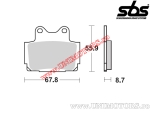 Hintere Bremsbeläge - SBS 570LS (Metall/Sinter) - (SBS)