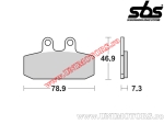 Hintere Bremsbeläge - SBS 588HF (Keramik) - (SBS)