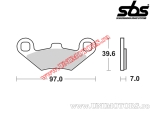 Hintere Bremsbeläge - SBS 716ATS (Metall/Sinter) - (SBS)