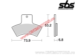 Hintere Bremsbeläge - SBS 755ATS (Metall/Sinter) - (SBS)